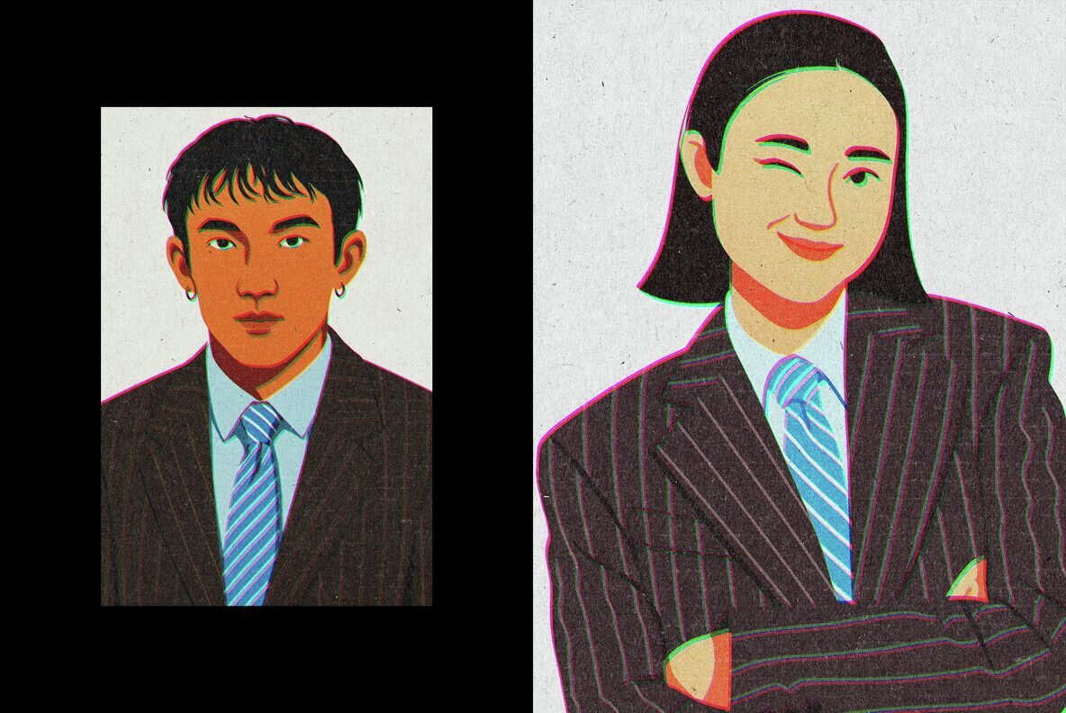 Retro Color Shifted Design Effect 7