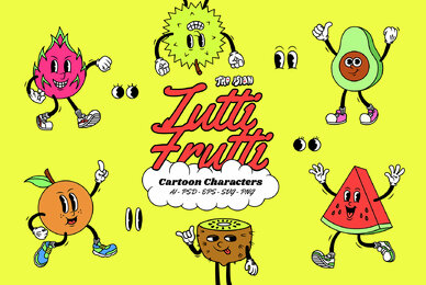 Tutti Frutti Cartoon Characters