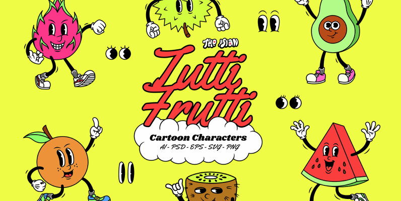 Tutti Frutti Cartoon Characters