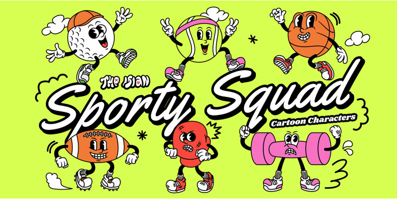 Sporty Squad Cartoon Characters