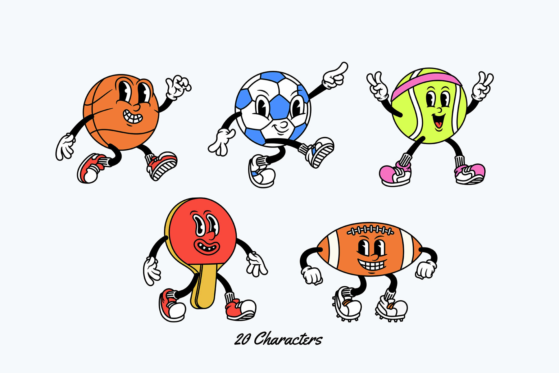 Sporty Squad Cartoon Characters 3