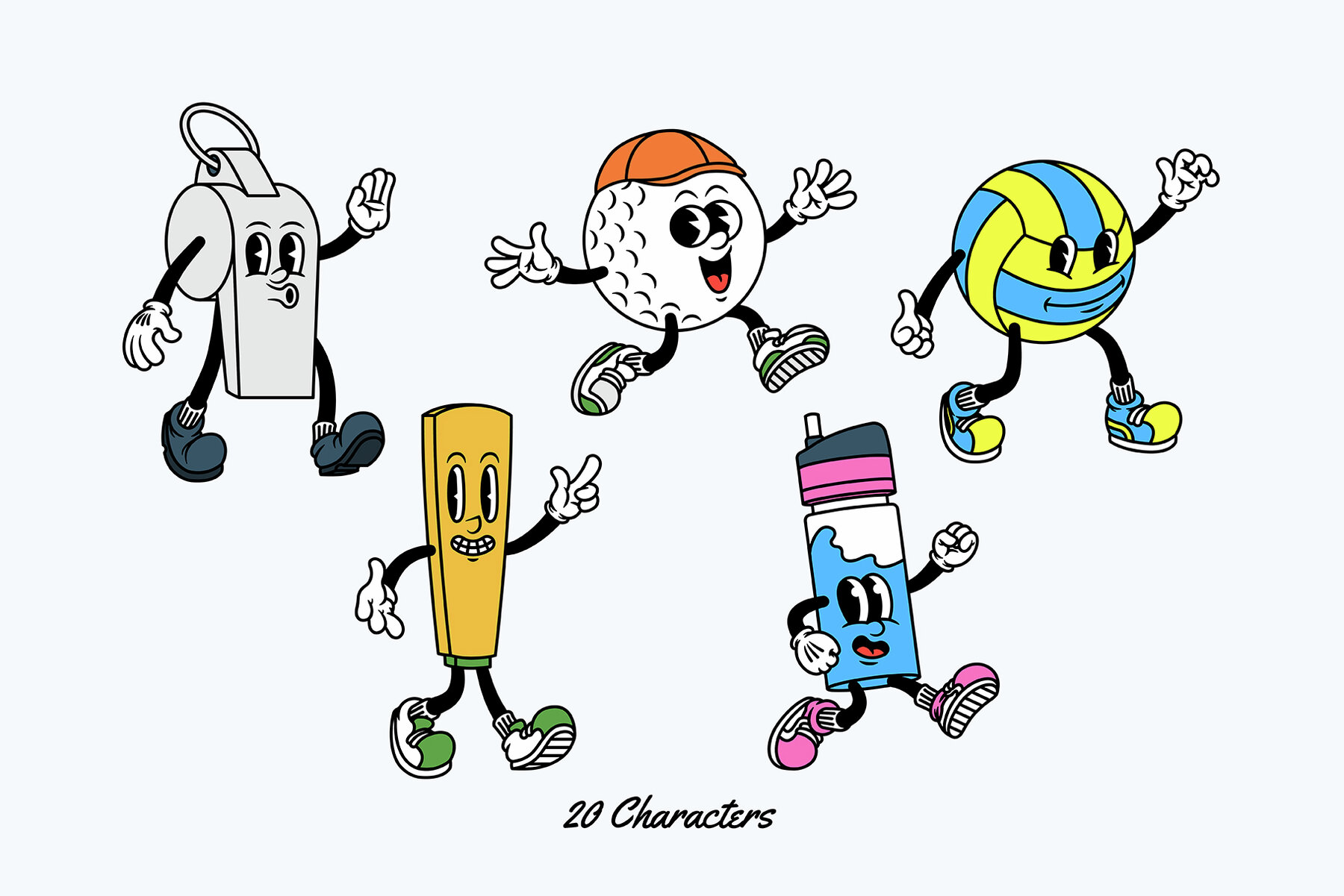 Sporty Squad Cartoon Characters 6