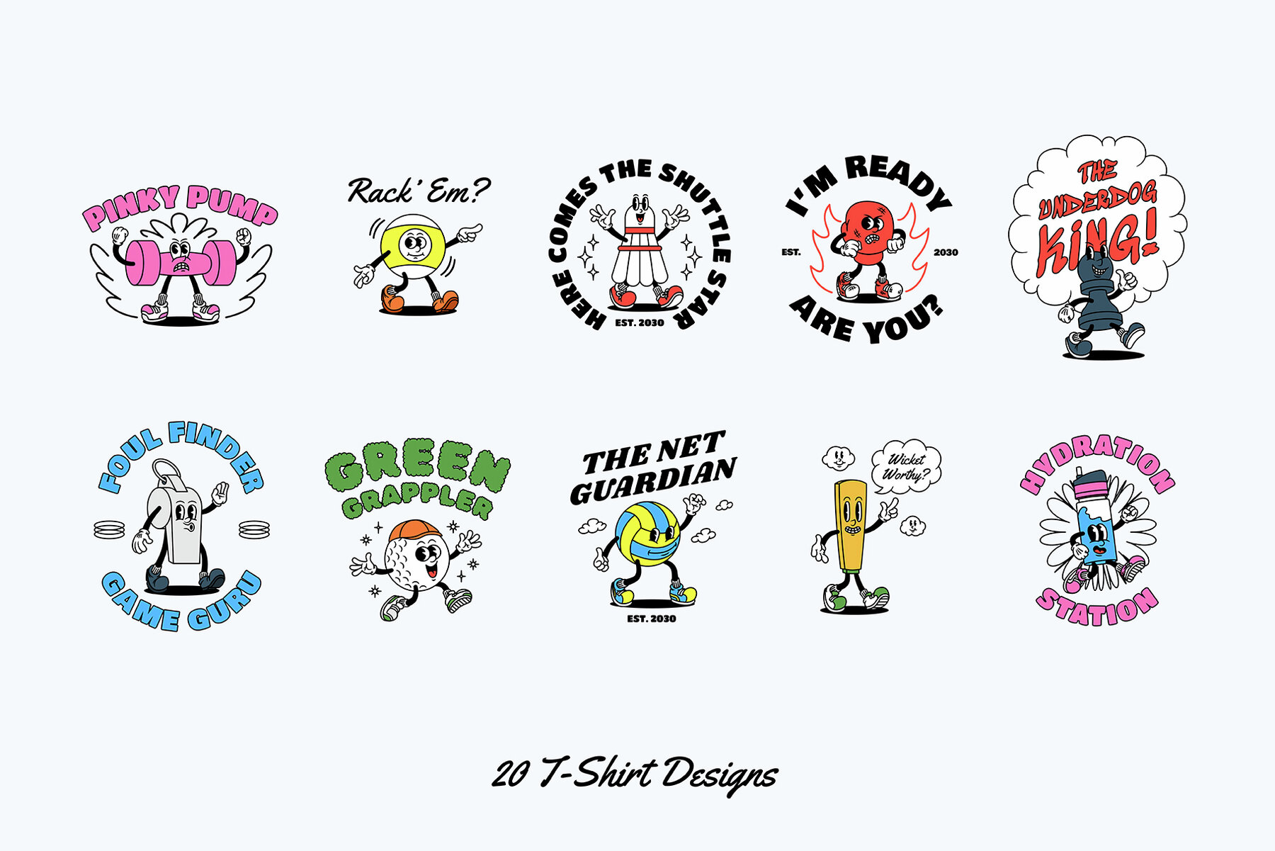 Sporty Squad Cartoon Characters 8