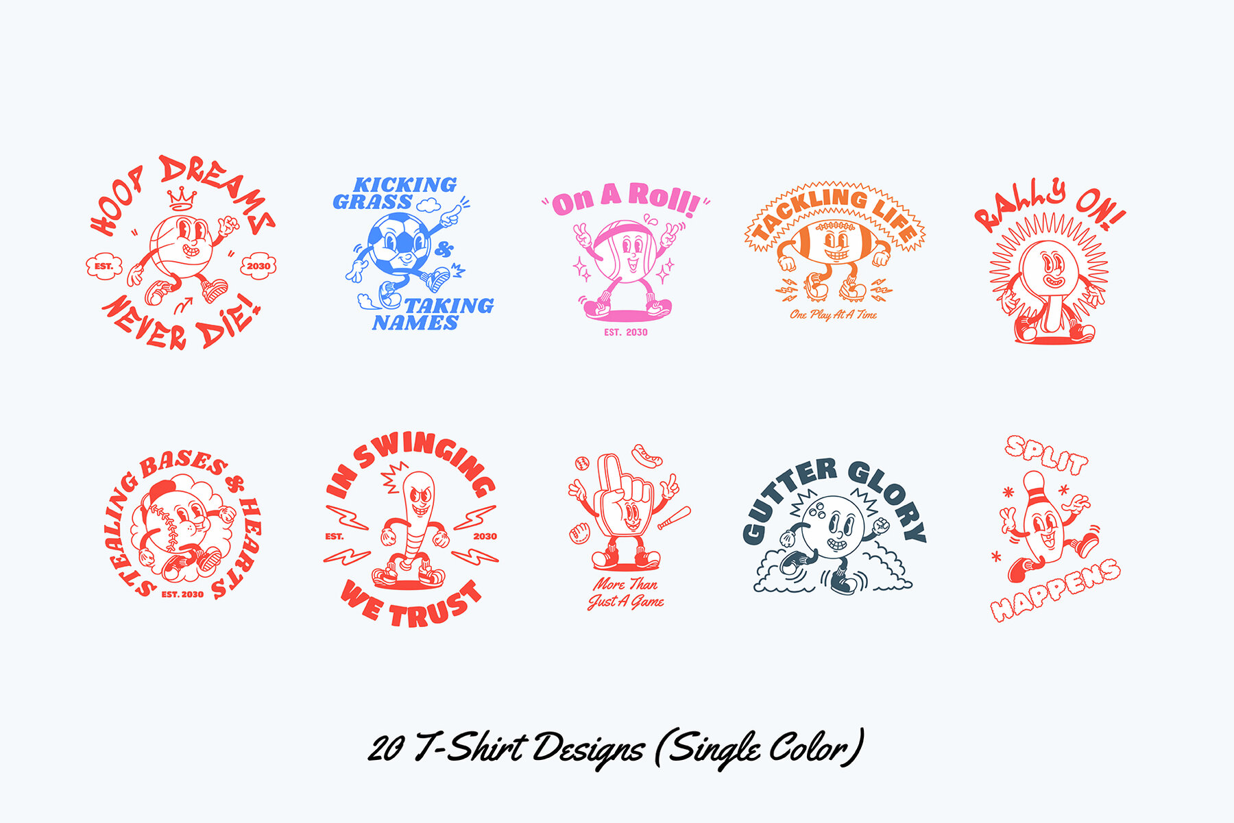 Sporty Squad Cartoon Characters 9