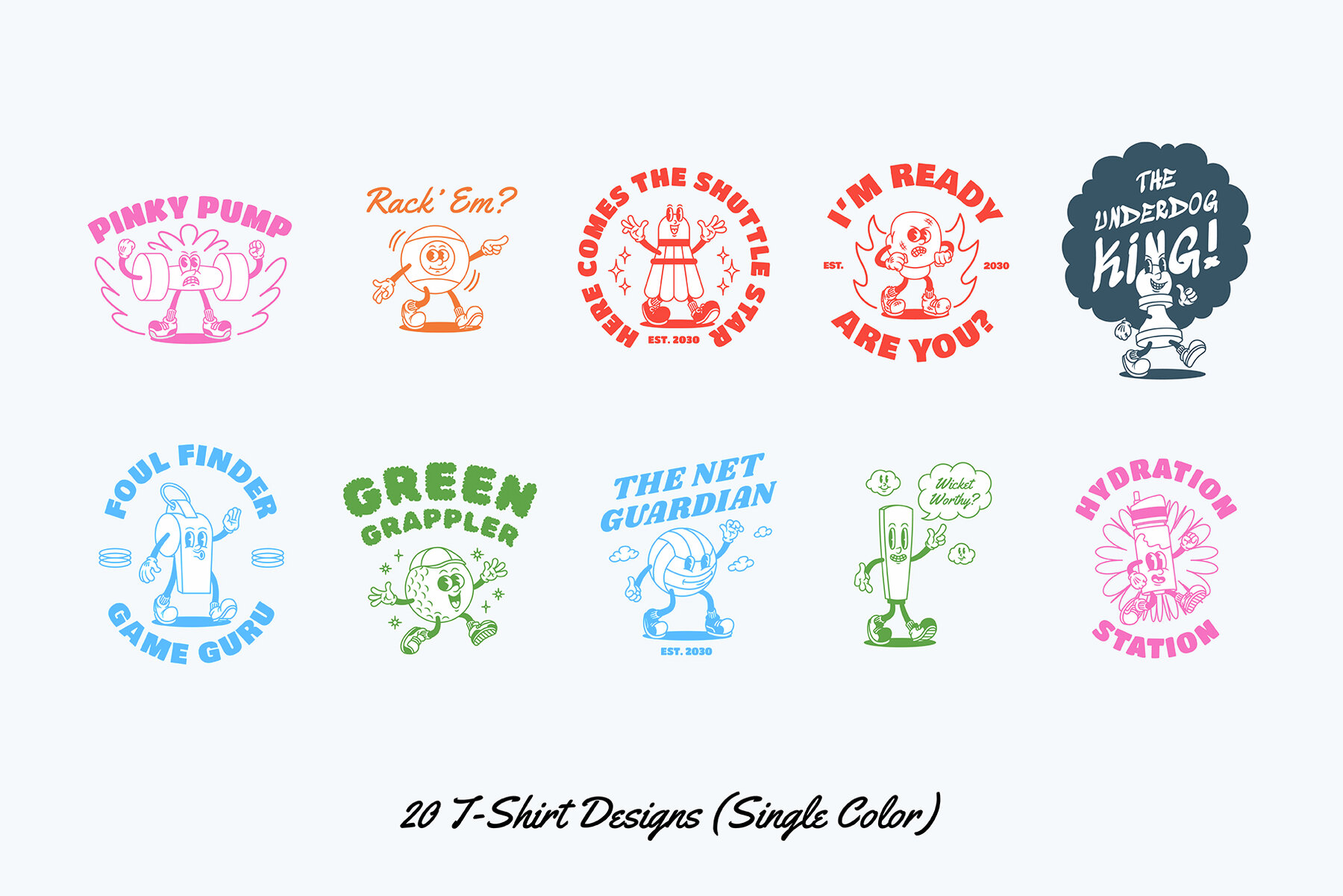 Sporty Squad Cartoon Characters 10