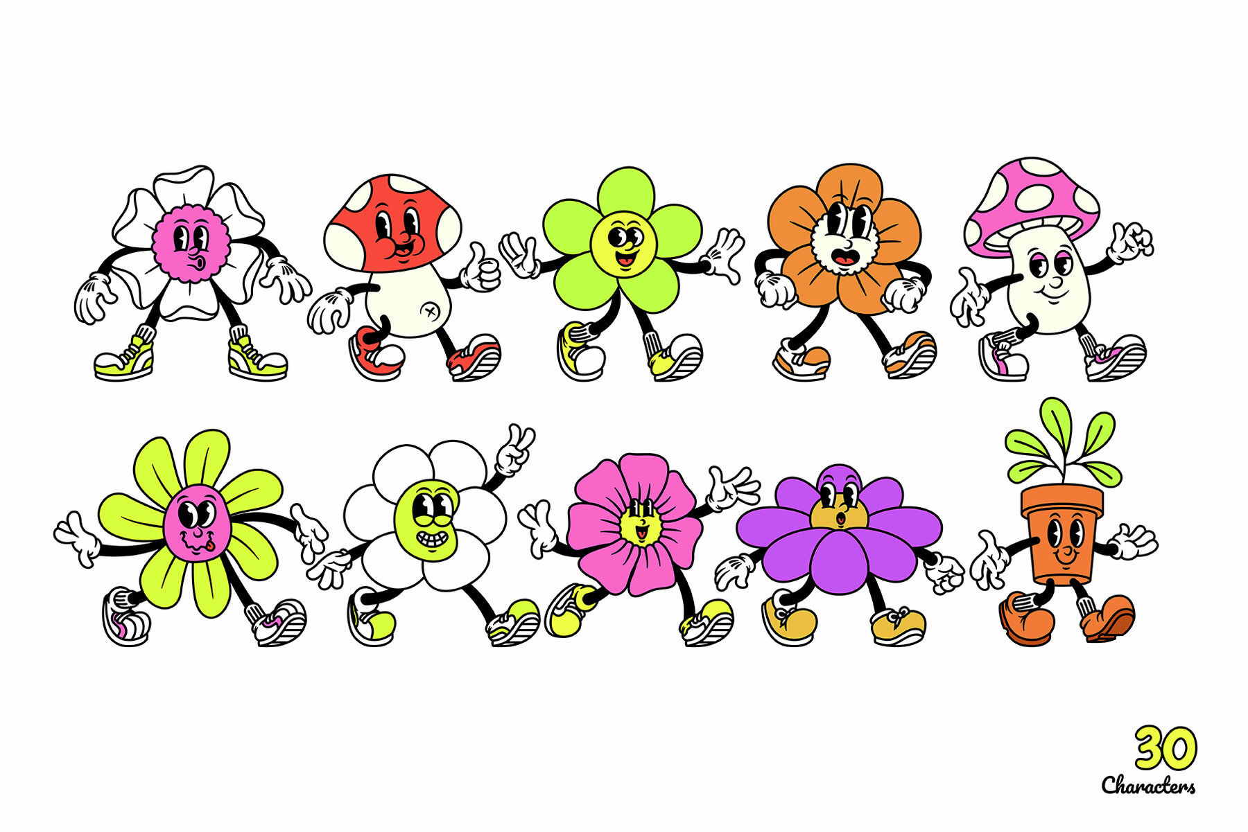 Floral Fellows Cartoon Characters 4