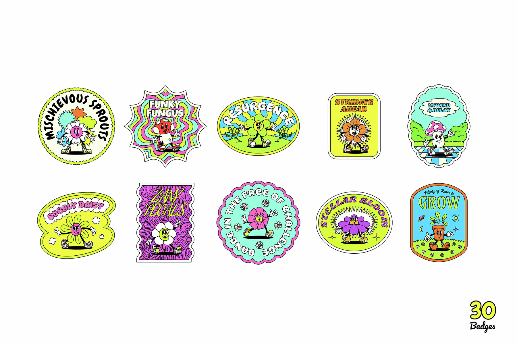 Floral Fellows Cartoon Characters 7