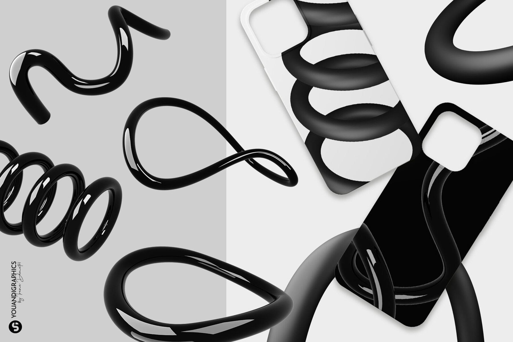 Neo Forms Abstract 3D Elements 6