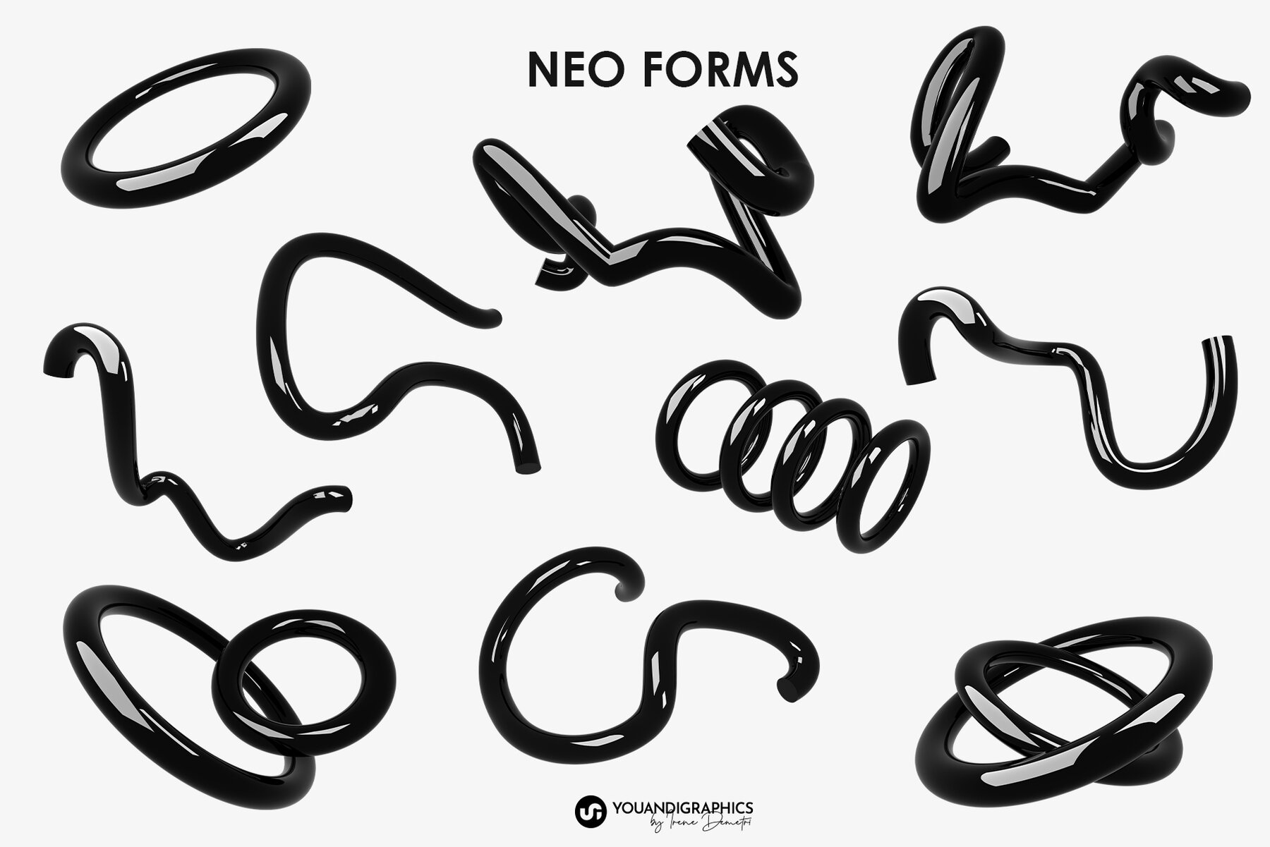 Neo Forms Abstract 3D Elements 12