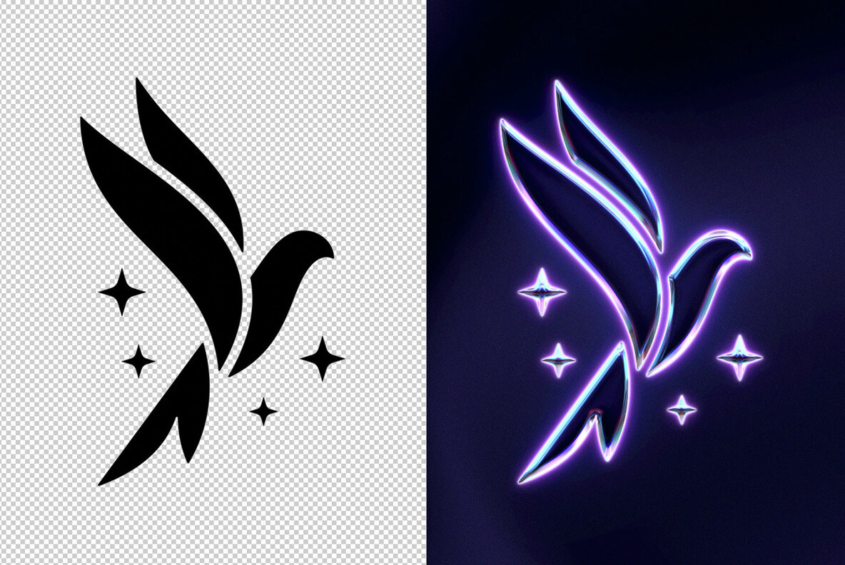 Shining Chrome Text and Logo Effect 4