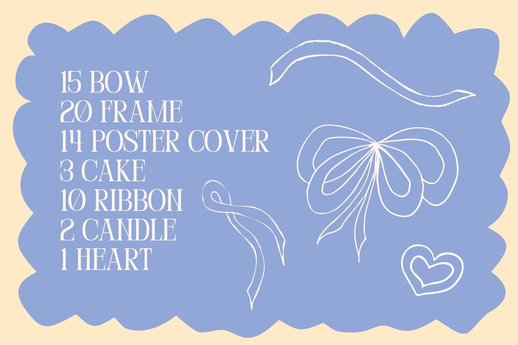 Whimsical Frames and Bows Clipart 3