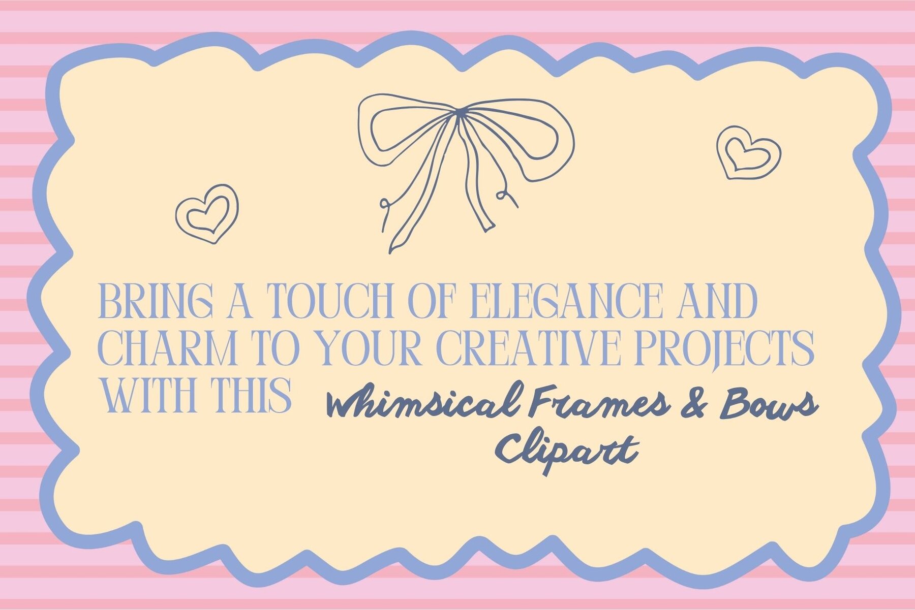 Whimsical Frames and Bows Clipart 4
