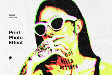 Glitch Print Photo Effect