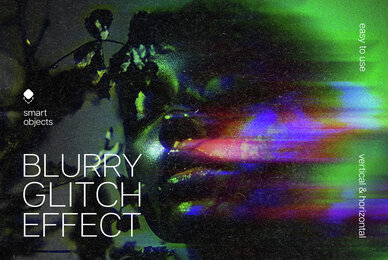 Blurry Glitch Photo Effect