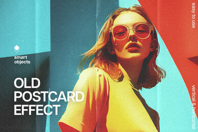 Old Postcard Photo Effect