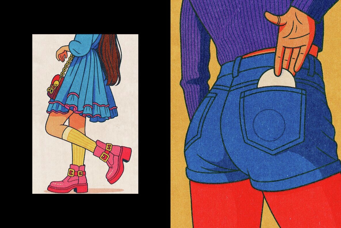 Retro Printer Design Effect 6