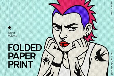 Crumpled Paper Halftone Print