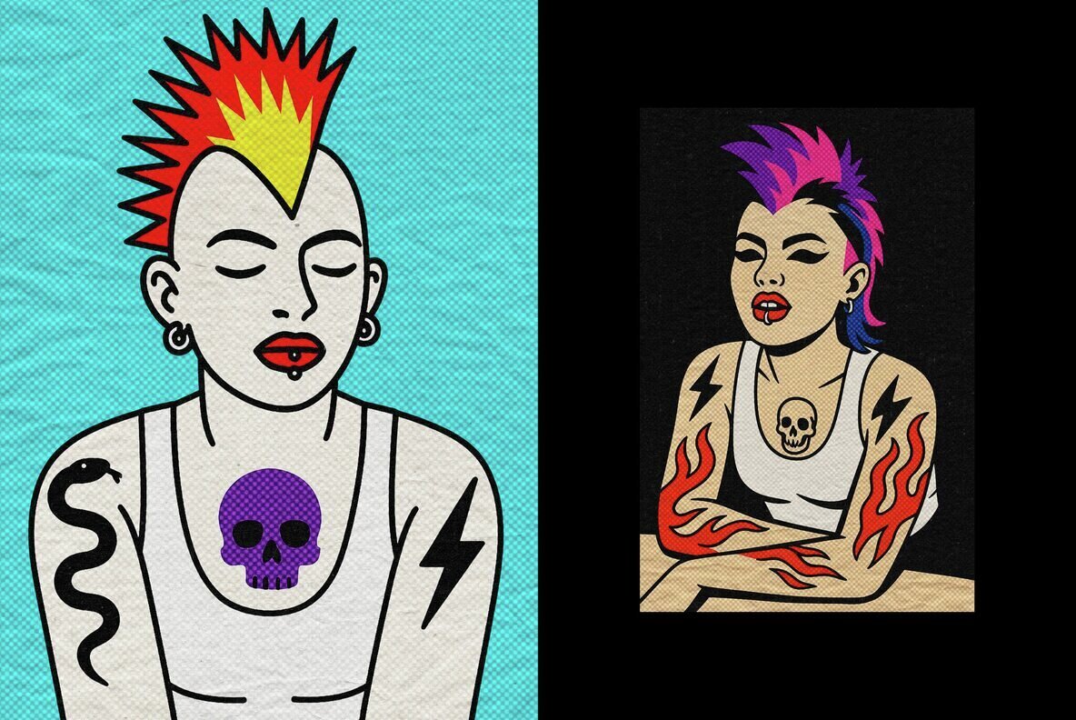 Crumpled Paper Halftone Print 2