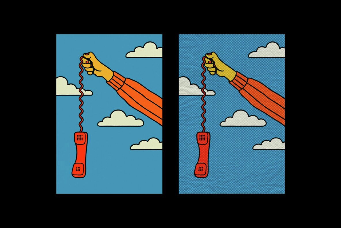 Crumpled Paper Halftone Print 4