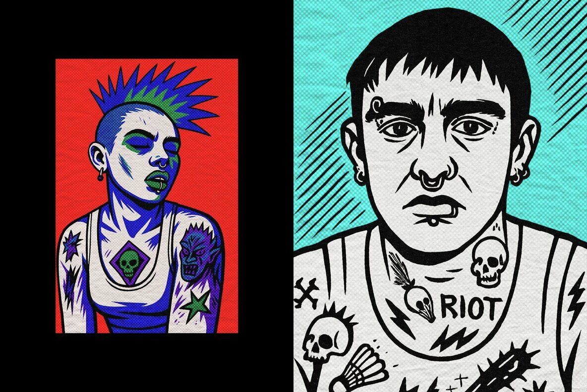 Crumpled Paper Halftone Print 6