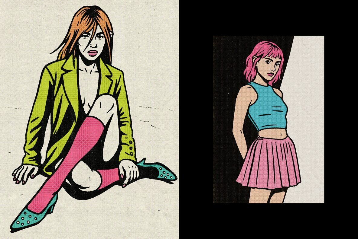 Cross Halftone Printer Design Effect 2