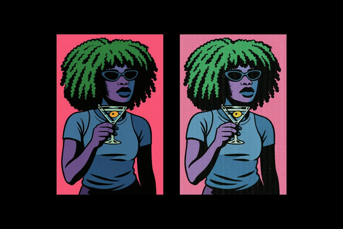 Cross Halftone Printer Design Effect 4