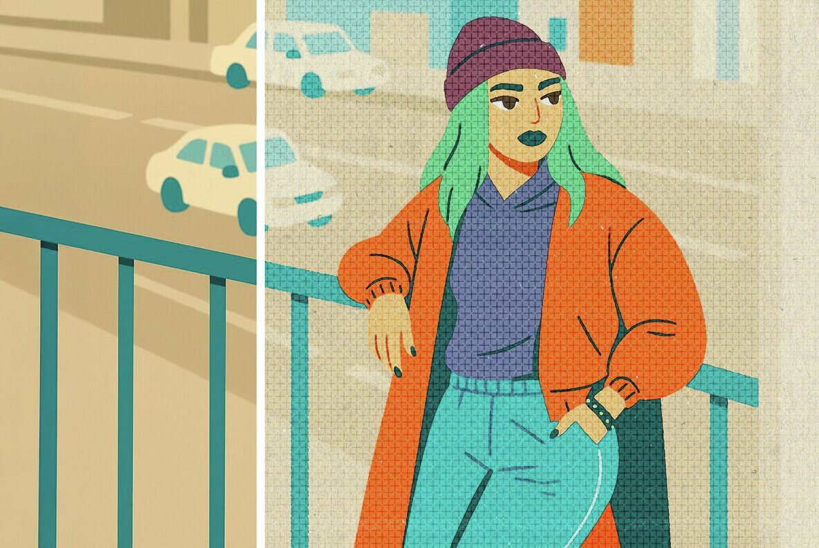 Cross Halftone Printer Design Effect 5