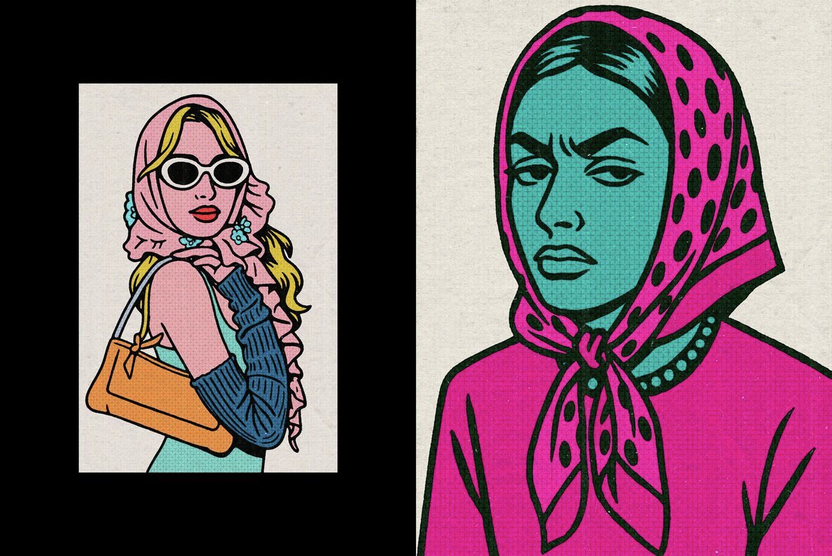 Cross Halftone Printer Design Effect 6