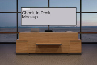 Check in Desk Screen Mockup M09
