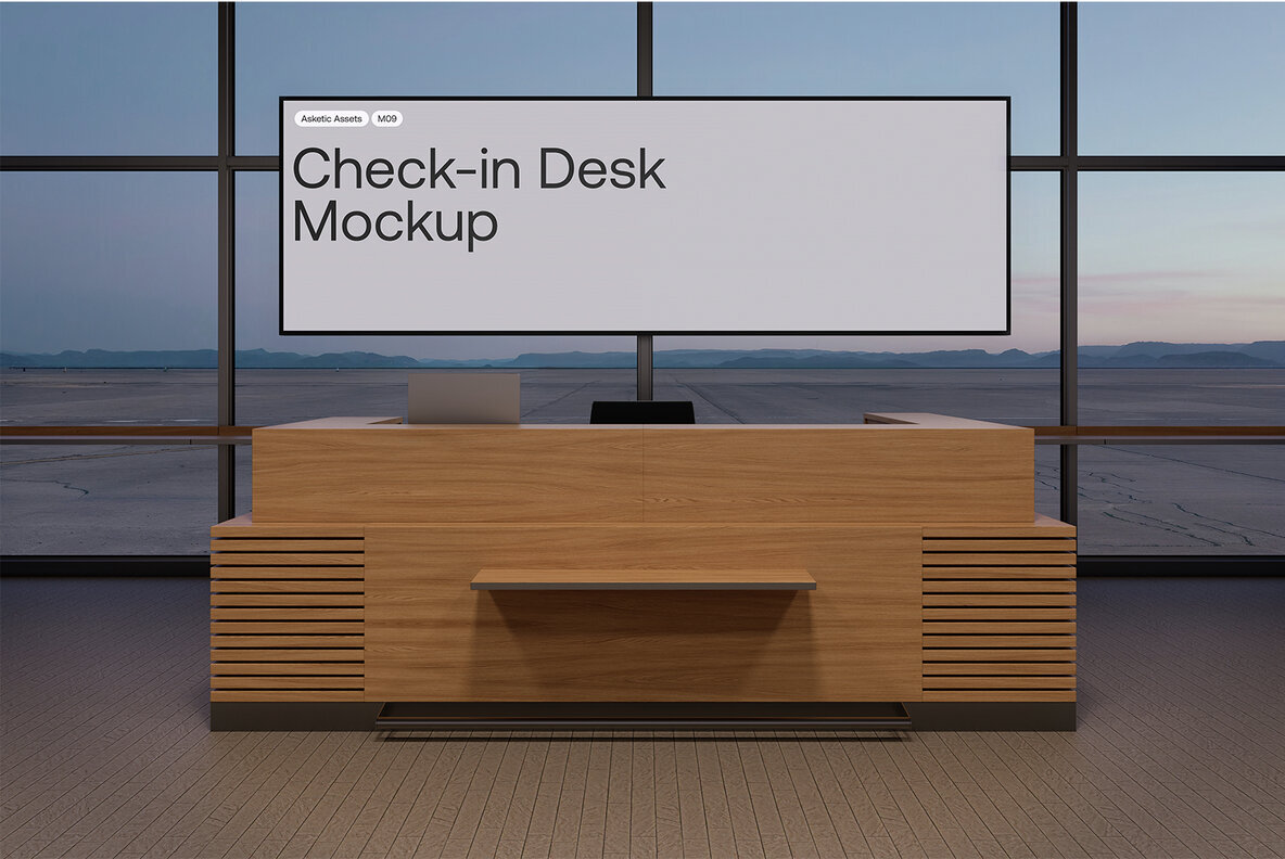 Check in Desk Screen Mockup M09 1