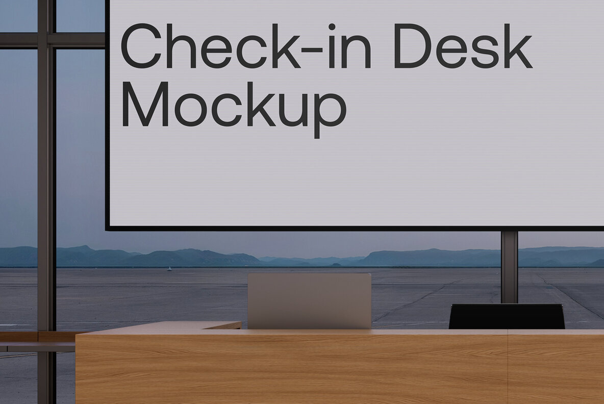 Check in Desk Screen Mockup M09 3