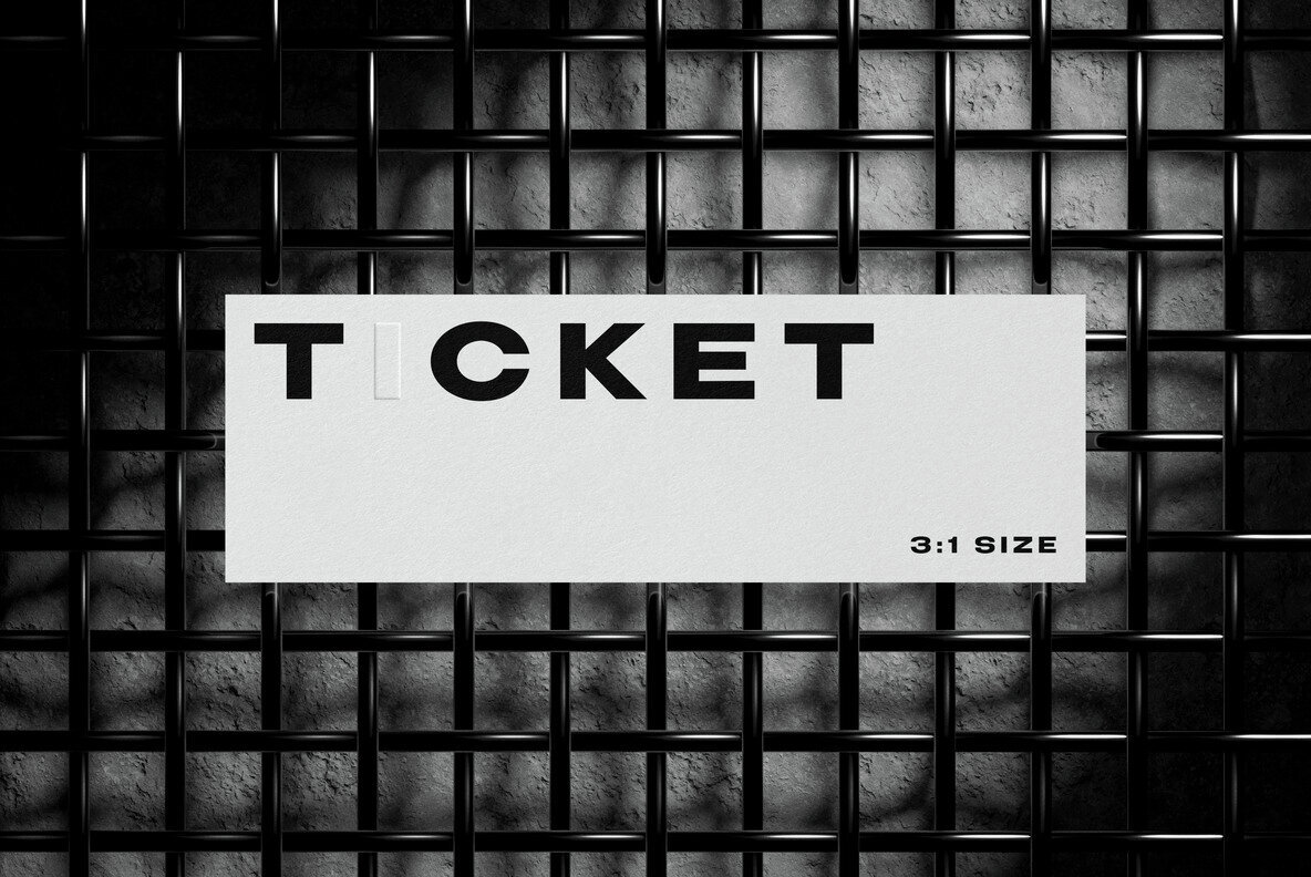 Industrial Ticket Card Mockup 2