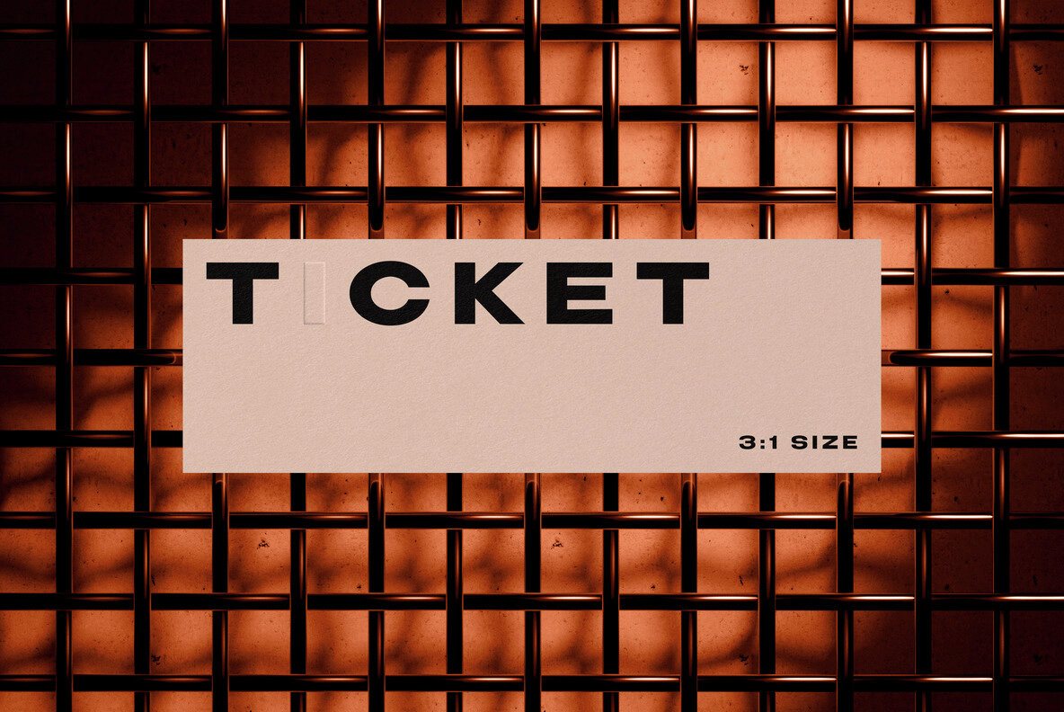 Industrial Ticket Card Mockup 4