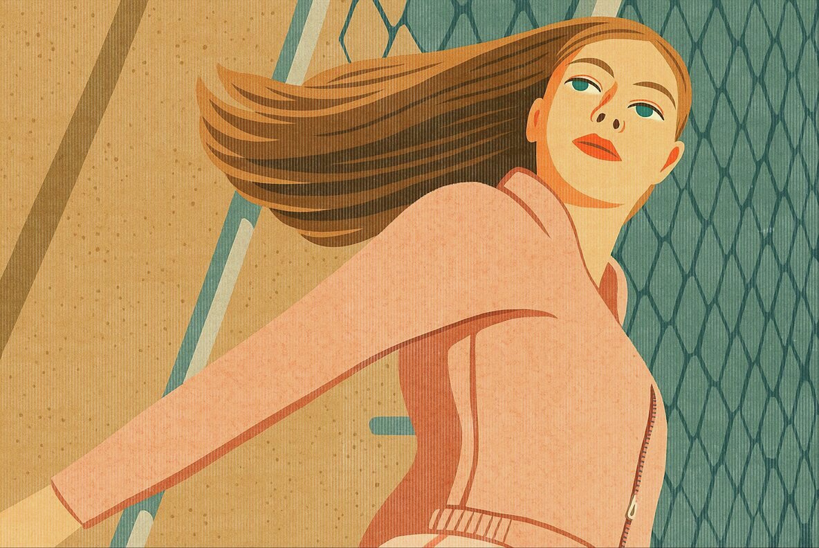 Grunge Halftone Lines Textures 7