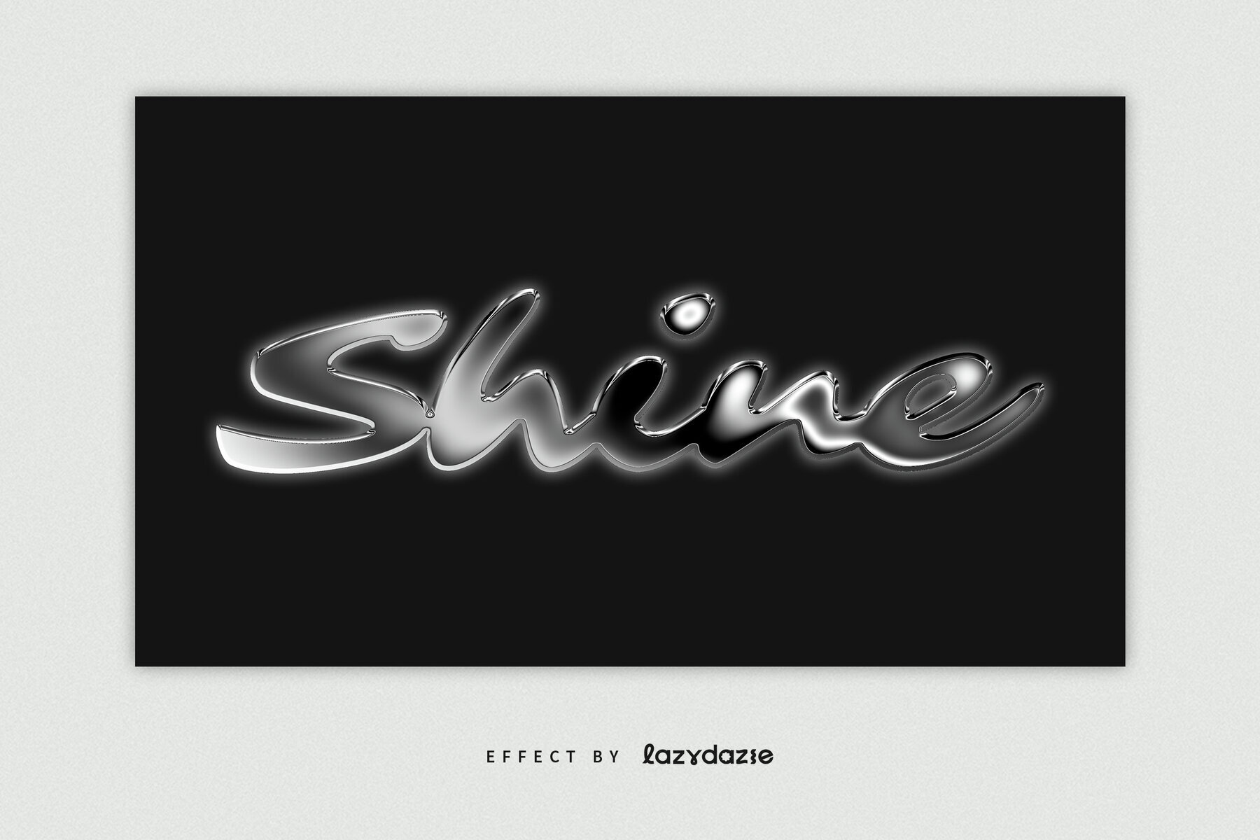 Silver Chrome Text Effect Mockup 2