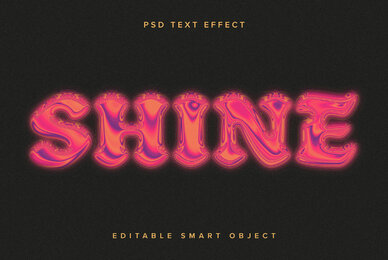 Liquid Chrome Text Efect Mockup