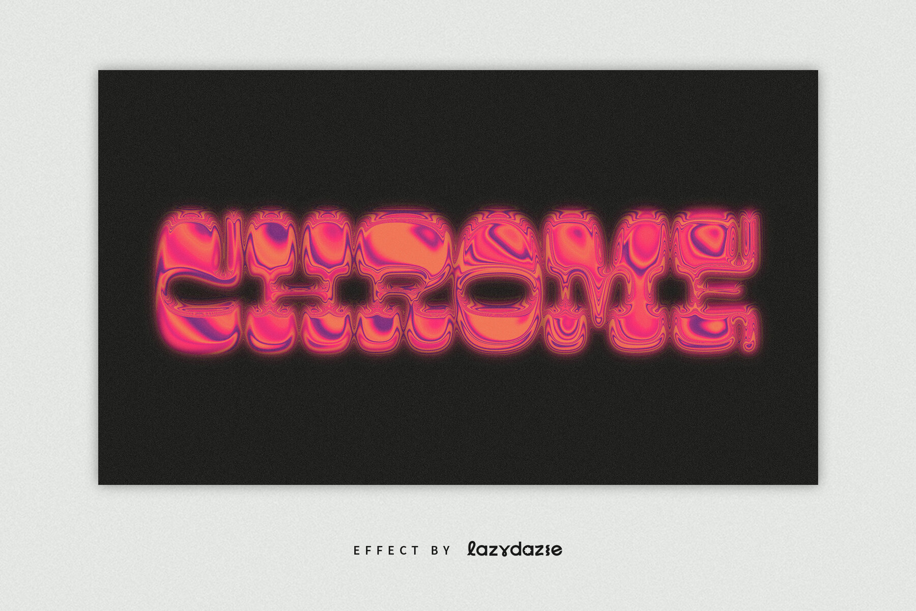 Liquid Chrome Text Efect Mockup 5