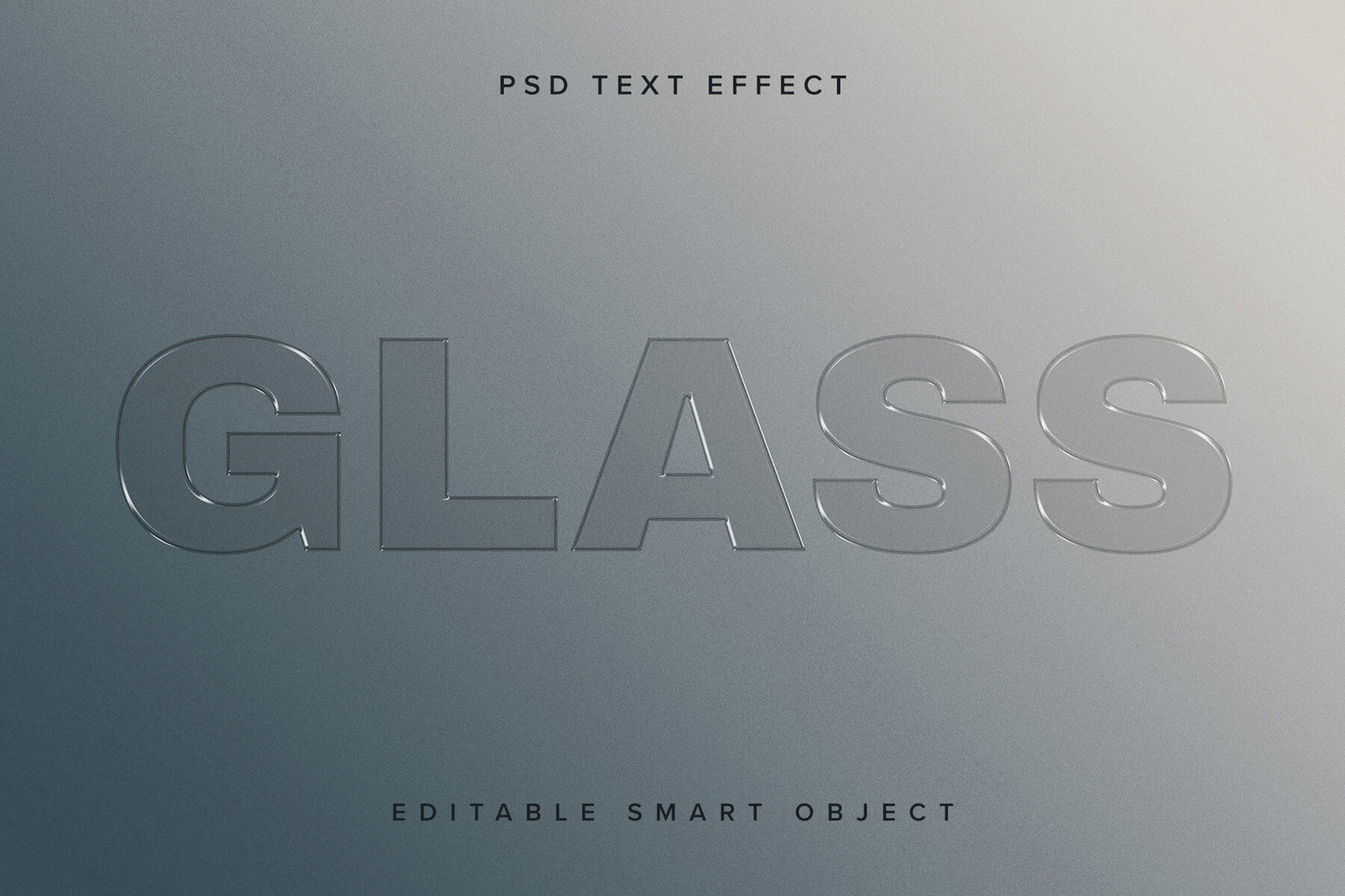Glass Texture Text Effect Mockup 1