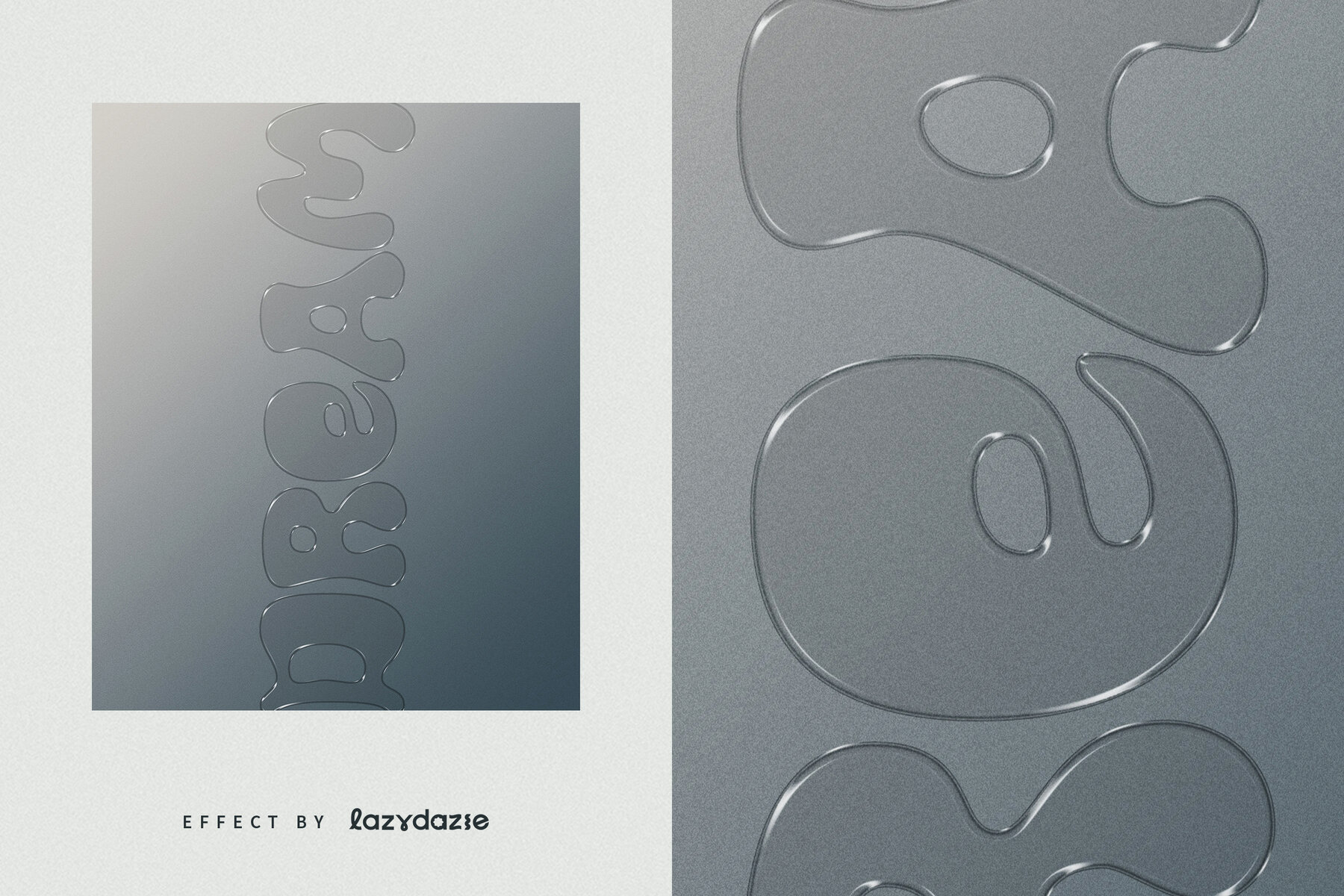 Glass Texture Text Effect Mockup 6