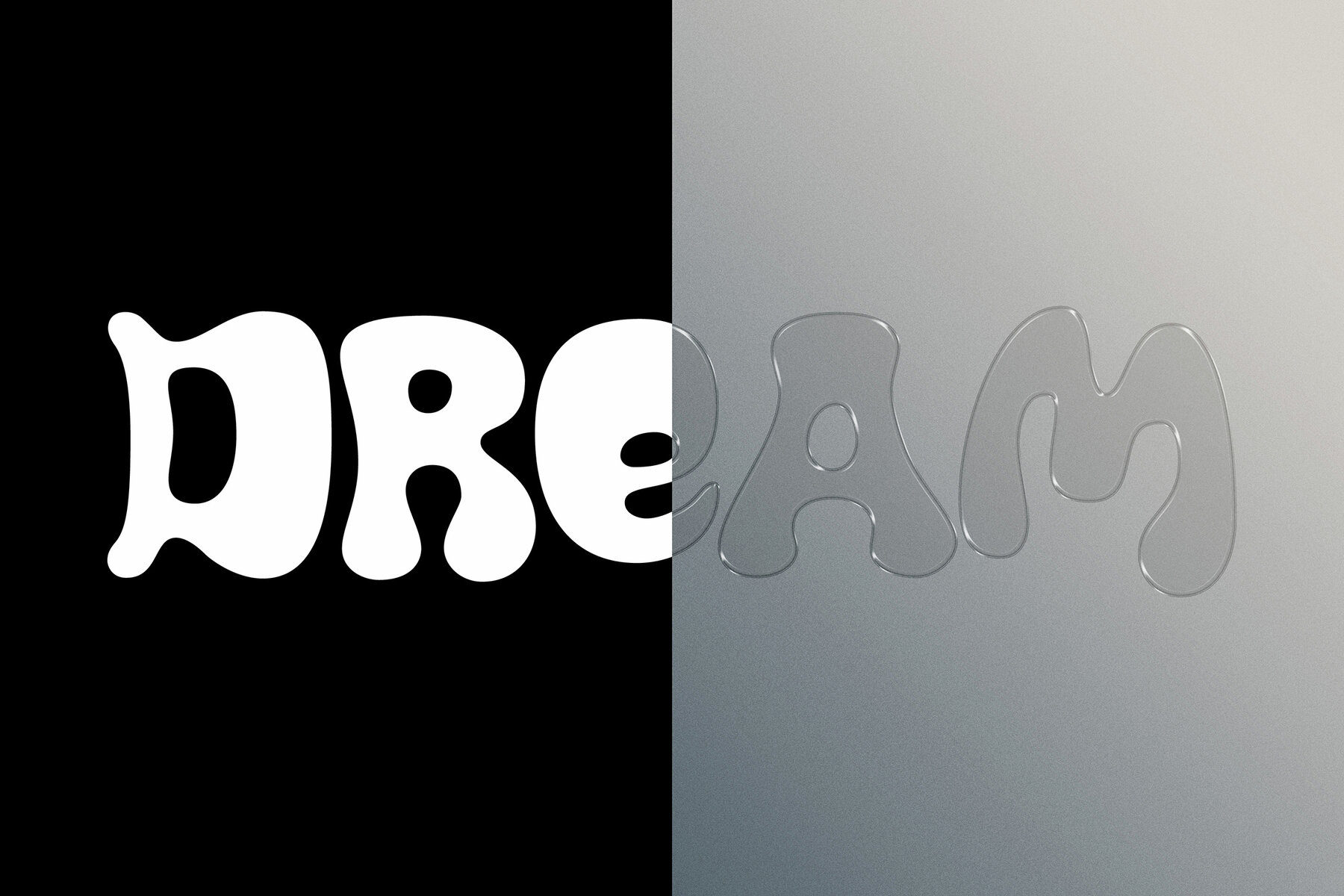 Glass Texture Text Effect Mockup 8