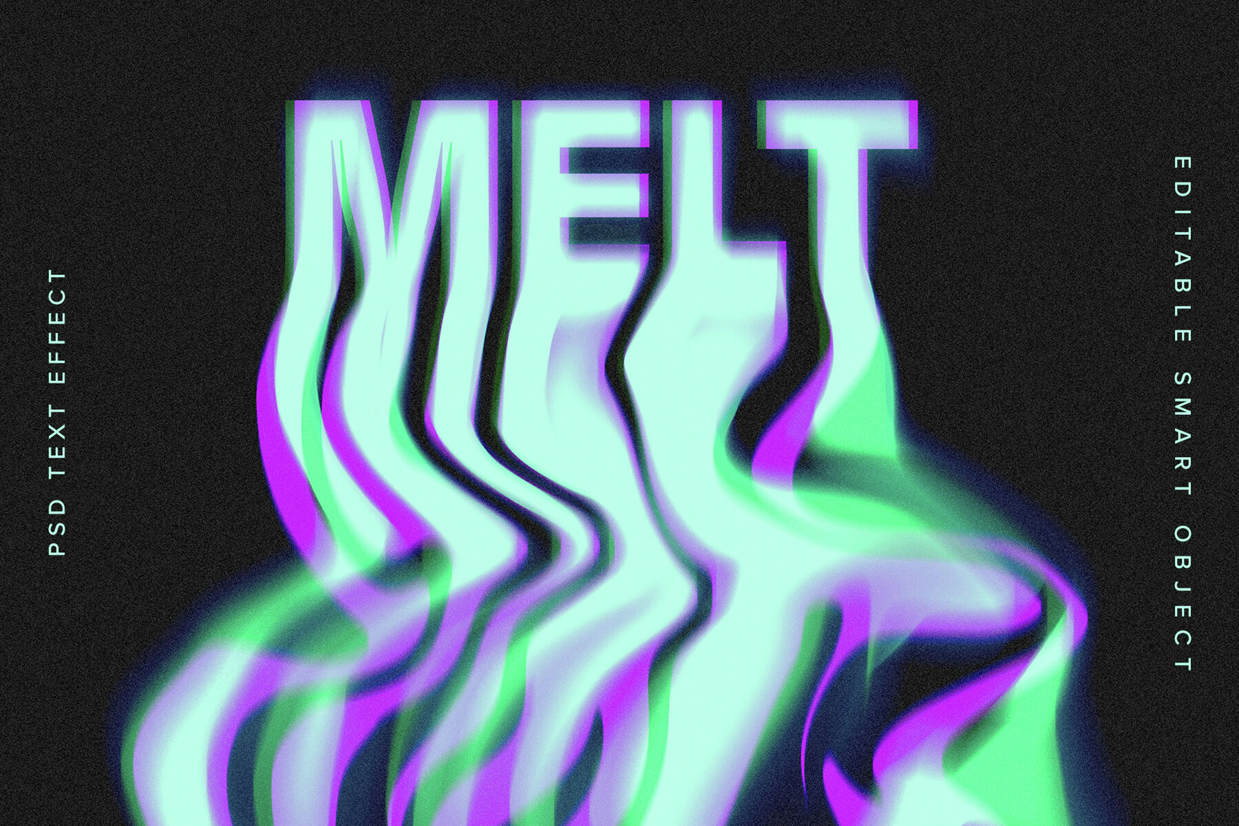 Trippy Melting Text Effect Mockup 1