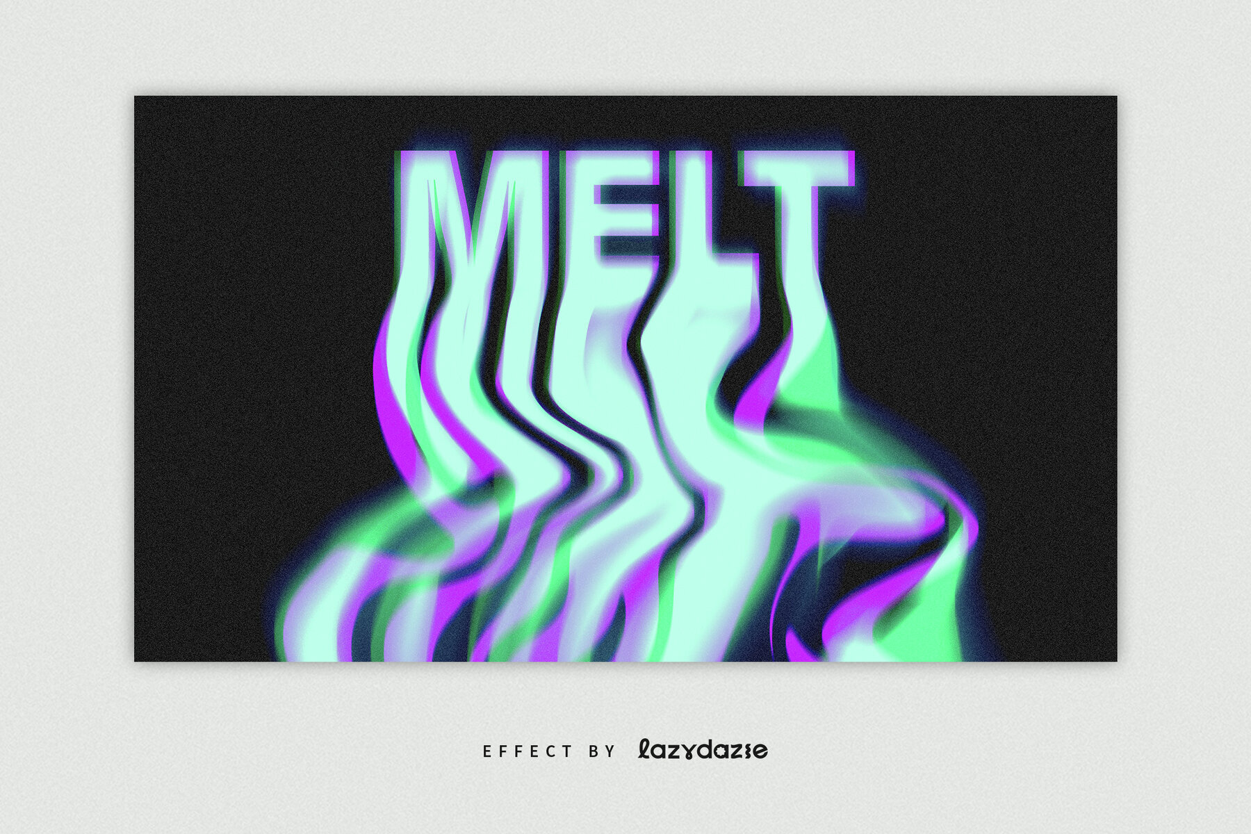 Trippy Melting Text Effect Mockup 2