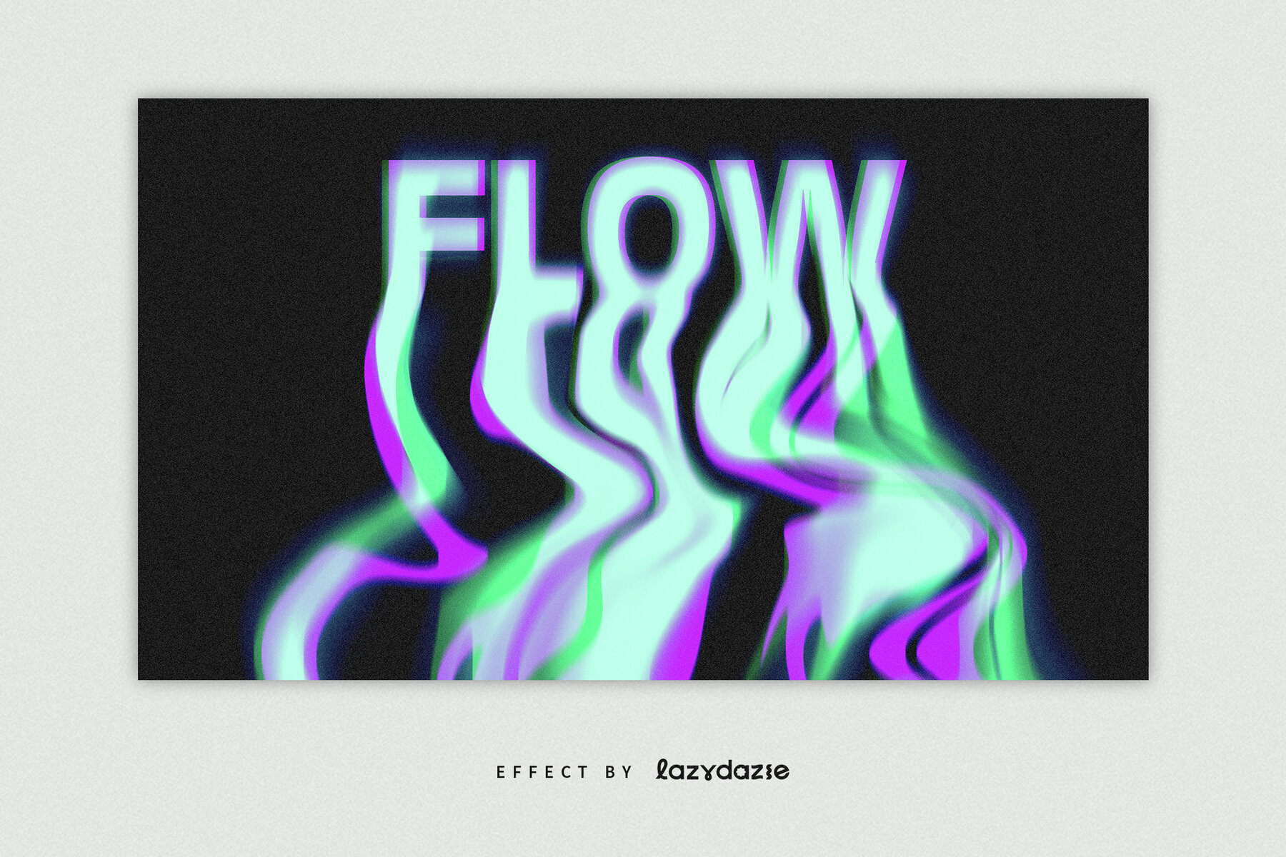 Trippy Melting Text Effect Mockup 3