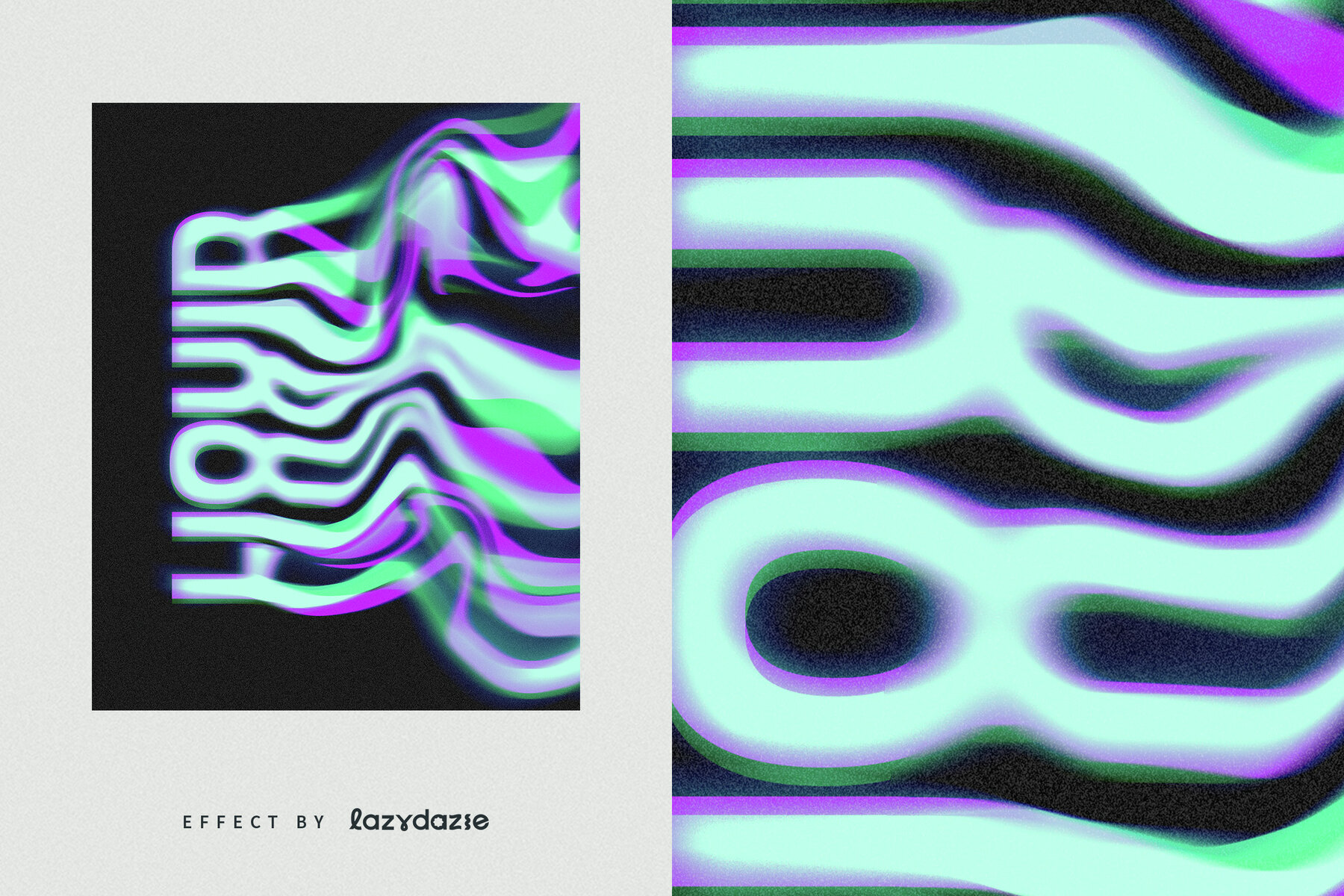 Trippy Melting Text Effect Mockup 6