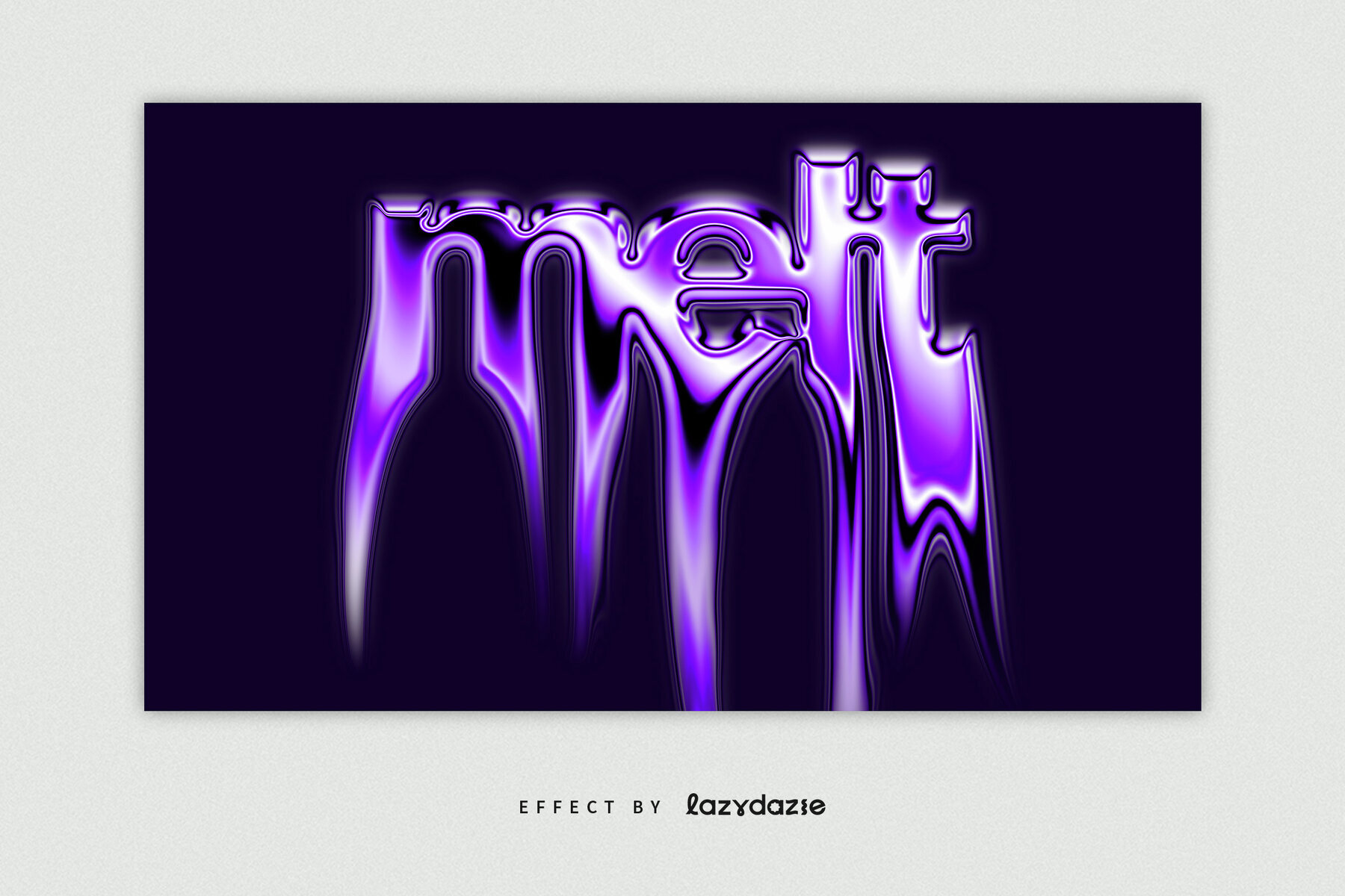 Melting Chrome Text Effect Mockup 2