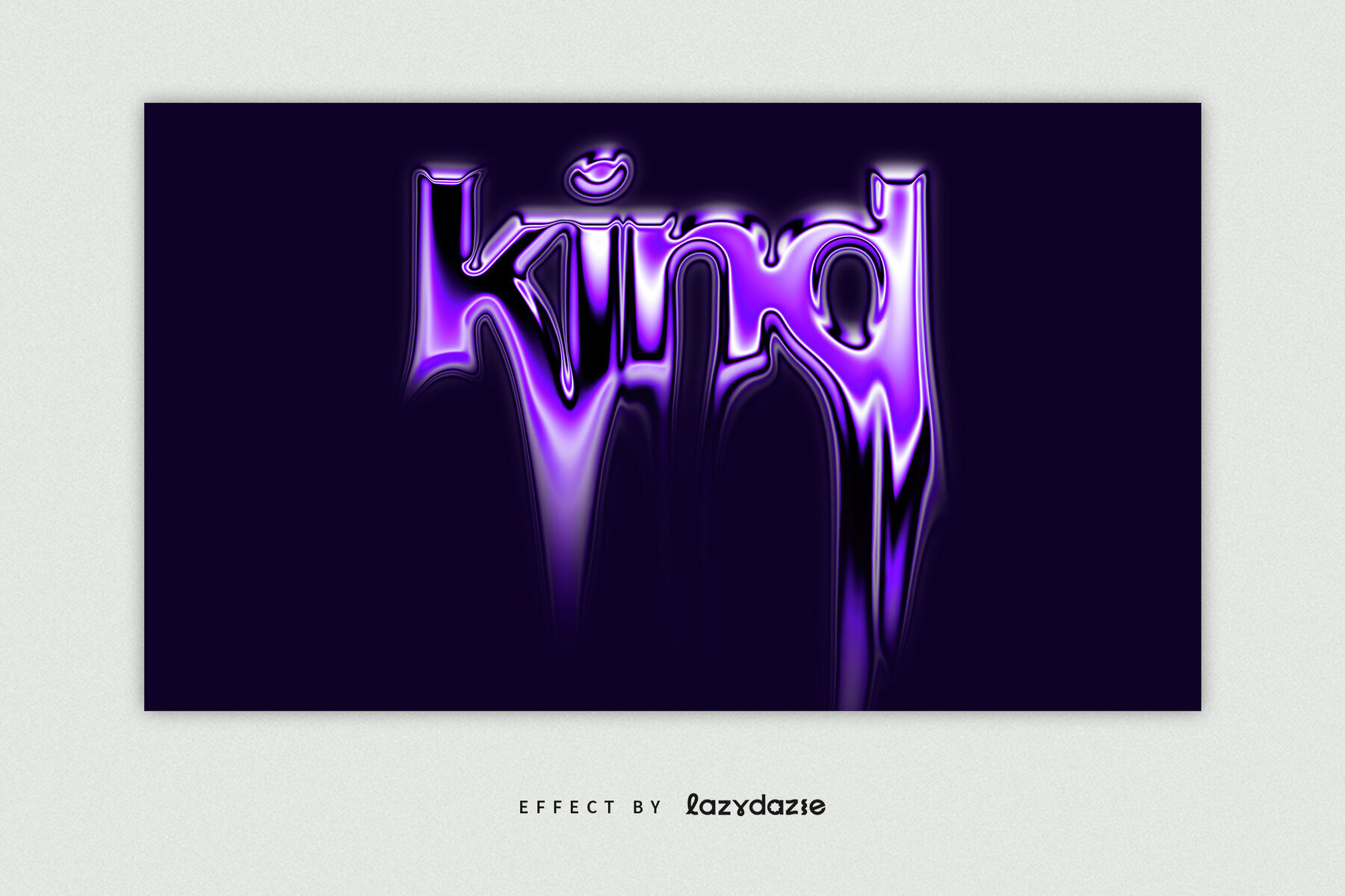 Melting Chrome Text Effect Mockup 3