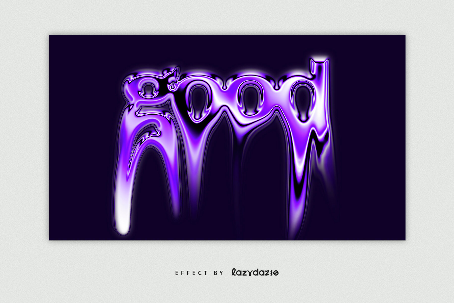 Melting Chrome Text Effect Mockup 4