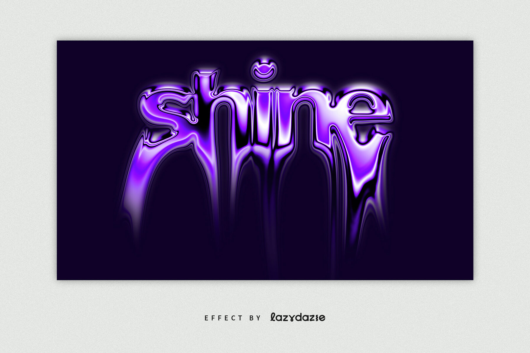 Melting Chrome Text Effect Mockup 5