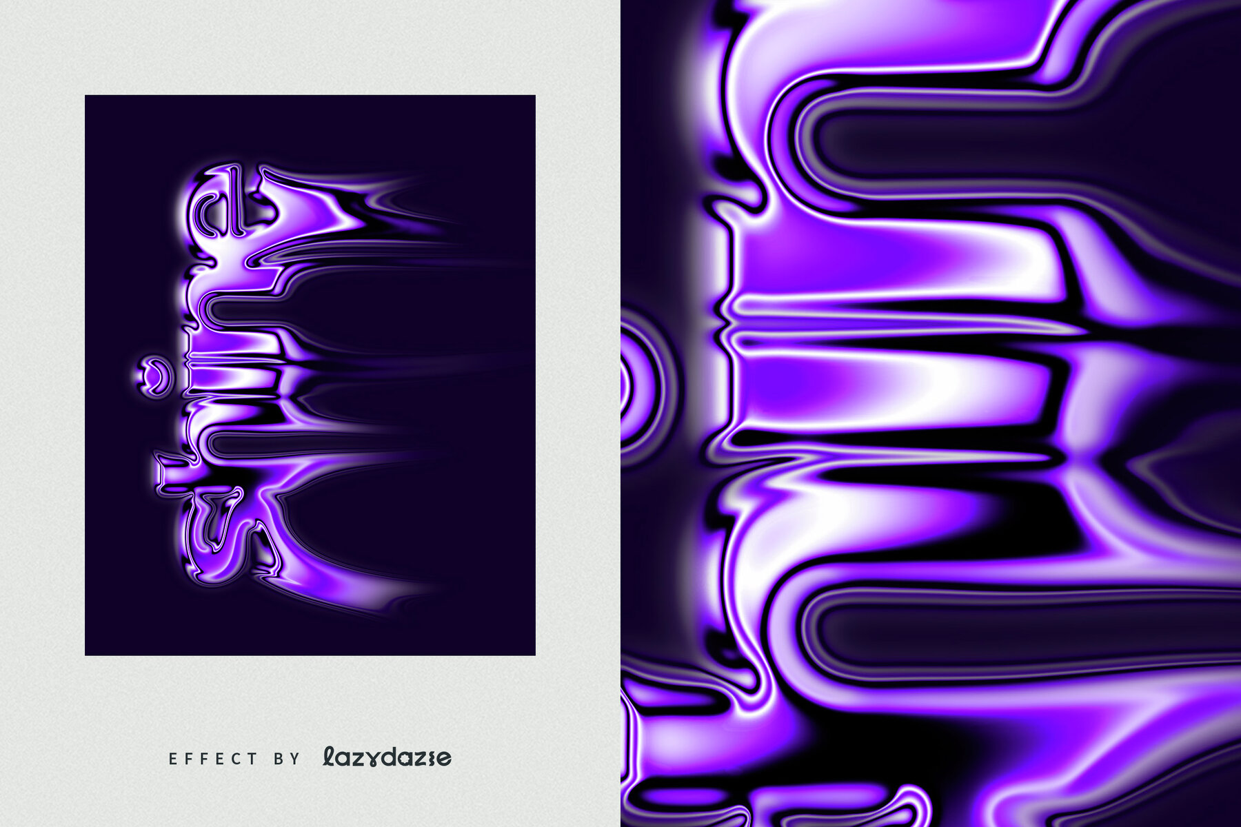 Melting Chrome Text Effect Mockup 6