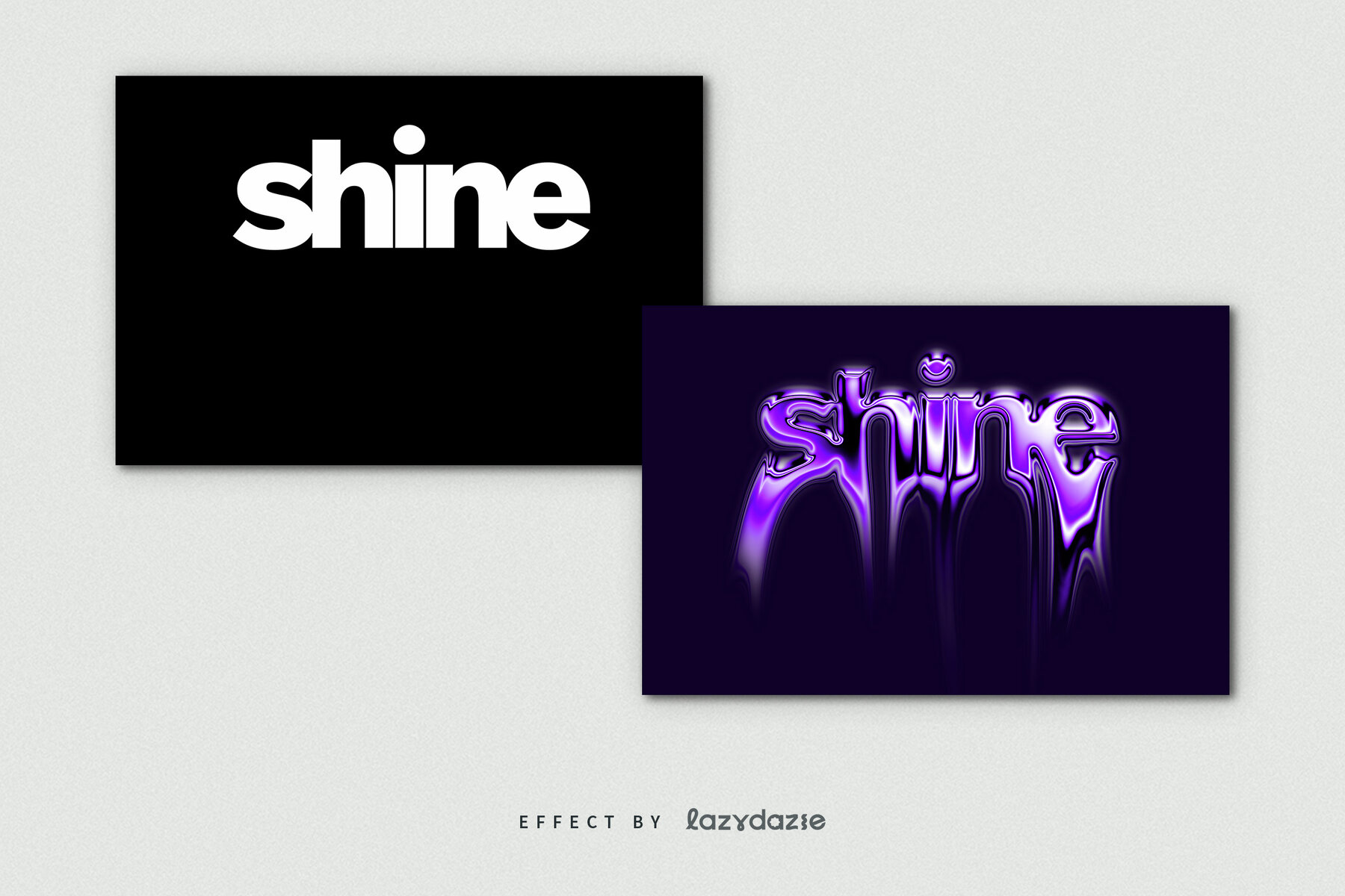 Melting Chrome Text Effect Mockup 7